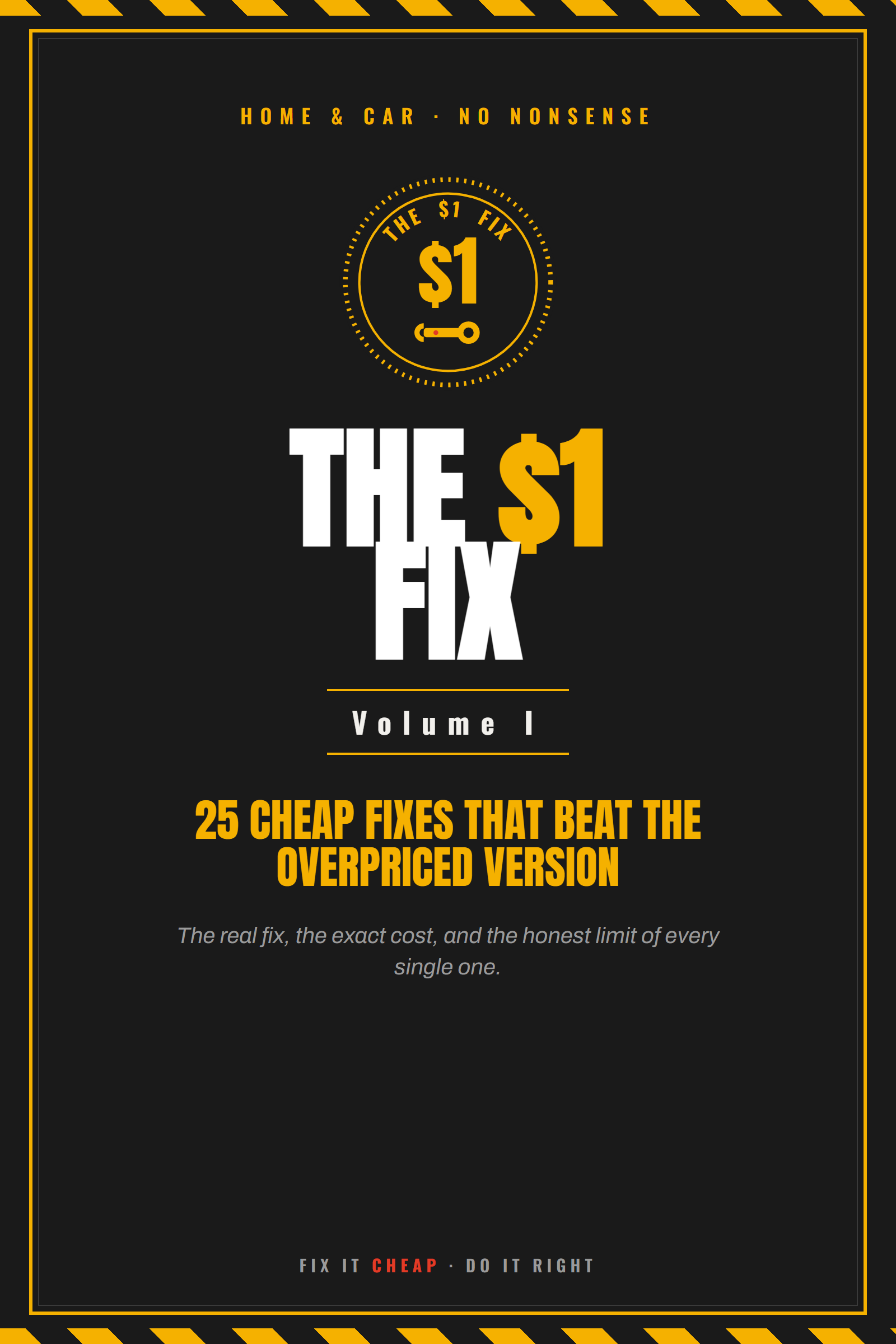 The $1 Fix, Volume I — cover